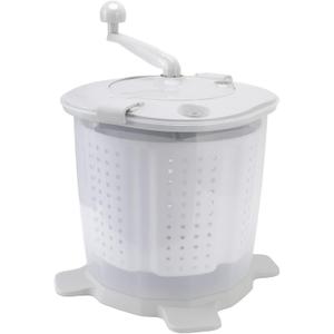 Portable Hand Crank Manual Washing Machine, Non Electric, Nordic Grey, for Dormitory Apartment Camping