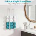 2-Pack Brushed Nickel Bathroom Towel Bar, 24-Inch Towel Racks for Bathroom Wall Mounted, Heavy Duty Towel Rod Holder Mordern Home Decor