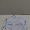 Harssidanzar Women's 2 in 1 Yoga Long Sleeve Mesh Gym Athletic Tops Workout Shirts with Medium Support Sports Bra CL301US (Blue) 
Medium