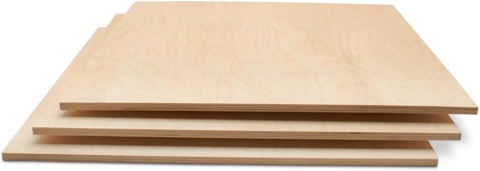 Baltic Birch Plywood 24 x 24 x 3/4 Inch - 18 mm Craft Wood, B/BB Grade, Stronger Than Basswood Sheets or Balsa Wood, Perfect for Laser, CNC Cutting, Wood Shelves, by Woodpeckers