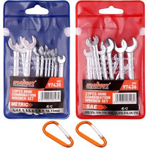 HORUSDY 20-Piece Mini Wrench Set, Metric & SAE Combination Wrench Set