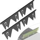 Stove Gap Covers Stainless Steel 2 Pack, Stove Gap Filler Extendable Length 13.8" to 27.5", Width 0.79" Oven Gap Filler, Heat Resistant Guard Between Stove Top & Counter (Black)