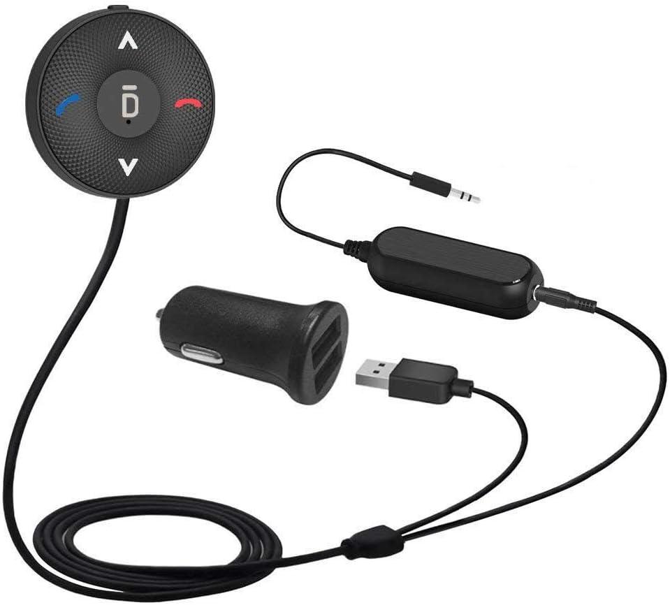 Besign Bluetooth 5.3 Car Kit for Handsfree Talking and Music Streaming, Wireless Audio Receiver Ground Loop Noise Isolator for Car with 3.5mm AUX Input Port