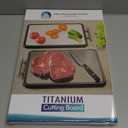 Titanium Cutting Boards for Kitchen, Large 16x11 Inch Pure Titanium and Wheat Straw PP Double Sided Chopping Board, Dishwasher Safe, Easy to Clean