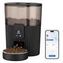 PAPIFEED Automatic Cat Feeder 3L/12 Cup,2.4G WiFi Pet Feeder with APP Control for Remote Feeding, 1-10 Meals Low Power Automatic Cat Food Dispenser with Stainless Steel Bowl, Easy Clean Detachable