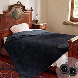 Electric Blanket Queen Size 84''X90'' - Heated Blanket with Dual Control Fast Heating 10 Heating Levels & 10 Hours Auto Off,ETL Certified Machine Washable (Black)