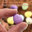 Abaodam 100pcs Artificial Bird Eggs, Speckled Mini Fake Foam Eggs for DIY Crafts Easter Party Decorations Wedding Decorative Photography Prop