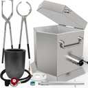 CANALHOUT 7KG/15lbs Propane Melting Furnace Kit with Two Tongs and Crucible, All New Kiln Metal Foundry Furnace Smelting Gold Silver Copper Aluminum, Metal Recycle Home Smelting Casting Tool (7KG Furnace Kit & Tongs set)