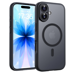 TOCOL for iPhone 17 Case, Compatible with Magsafe, Full Camera Protection, Builtin Magnetic Ring, Drop Protection, Translucent Matte Phone Case for iPhone 17 6.3 inch (Black)