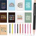 18 Pcs Christmas Pharmacy Technician Gifts, 9 Pharmacist Notebooks Journal & 9 Ballpoint Pen, Thank You Christmas Gifts for Pharmacy Technician, Nurses, School Medical Assistants Students