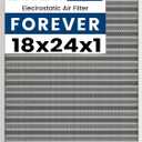 18x24x1 HVAC Furnace Air Filter, Lasts a Lifetime, Washable, the Last HVAC Filter You Will Ever Buy, Healthier Home or Office, Merv 8(Actual Size:Actual Size:17.5x23.5x0.82 Inch)
