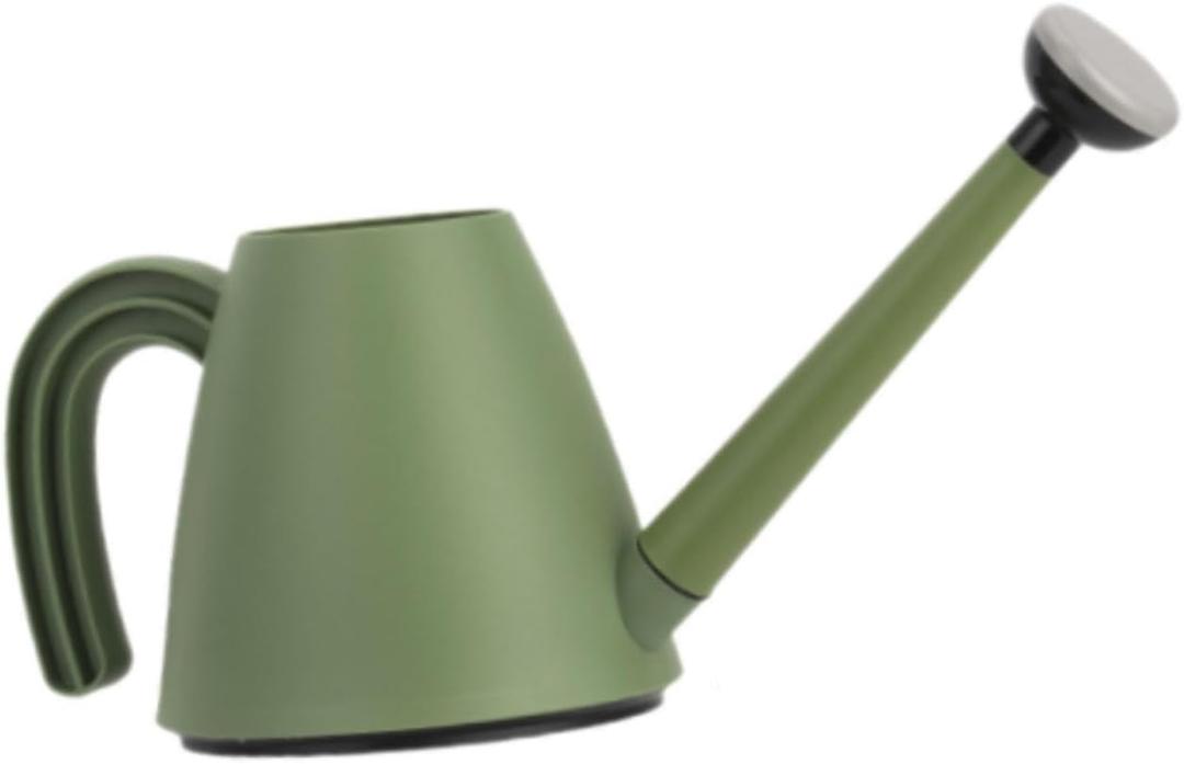 1.8L Watering Can with Long Spout and Removable Nozzle for Garden Plants, Green