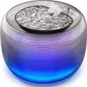 Kastty Quiet Cat Water Fountain, 3.5L/118oz Large Capacity Pet Water Fountain for Cats Fountain Indoor with Water Level LED Light, Easy Cleaning Cat Fountains for Drinking Automatic Dog Water Fountain