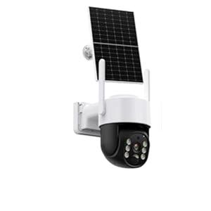 EYEEDGE Solar Security Cameras Wireless Outdoor, 2K Battery Powered WiFi Camera for Home Security, Solar Outdoor Camera with PIR Motion Detection,Color Night Vision,2Way Talk,IP65,Siren Alarm（1Pack）