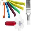 AMI PARTS 3 PCS Air Conditioner Fin Comb Condenser Fin Straightener Include FCR6 Fin Comb, Plastic Air Conditioner Fin Comb and Metal Radiator Fin Comb for Air Conditioner Condenser