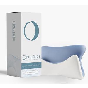 OPULENCE Glacier Ergonomic Cooling Pillow for Neck & Spine Support – Breathable Contour Design for Side & Back Sleepers – Dual-Tone, Machine Washable Cover, Oeko-TEX Standard 100