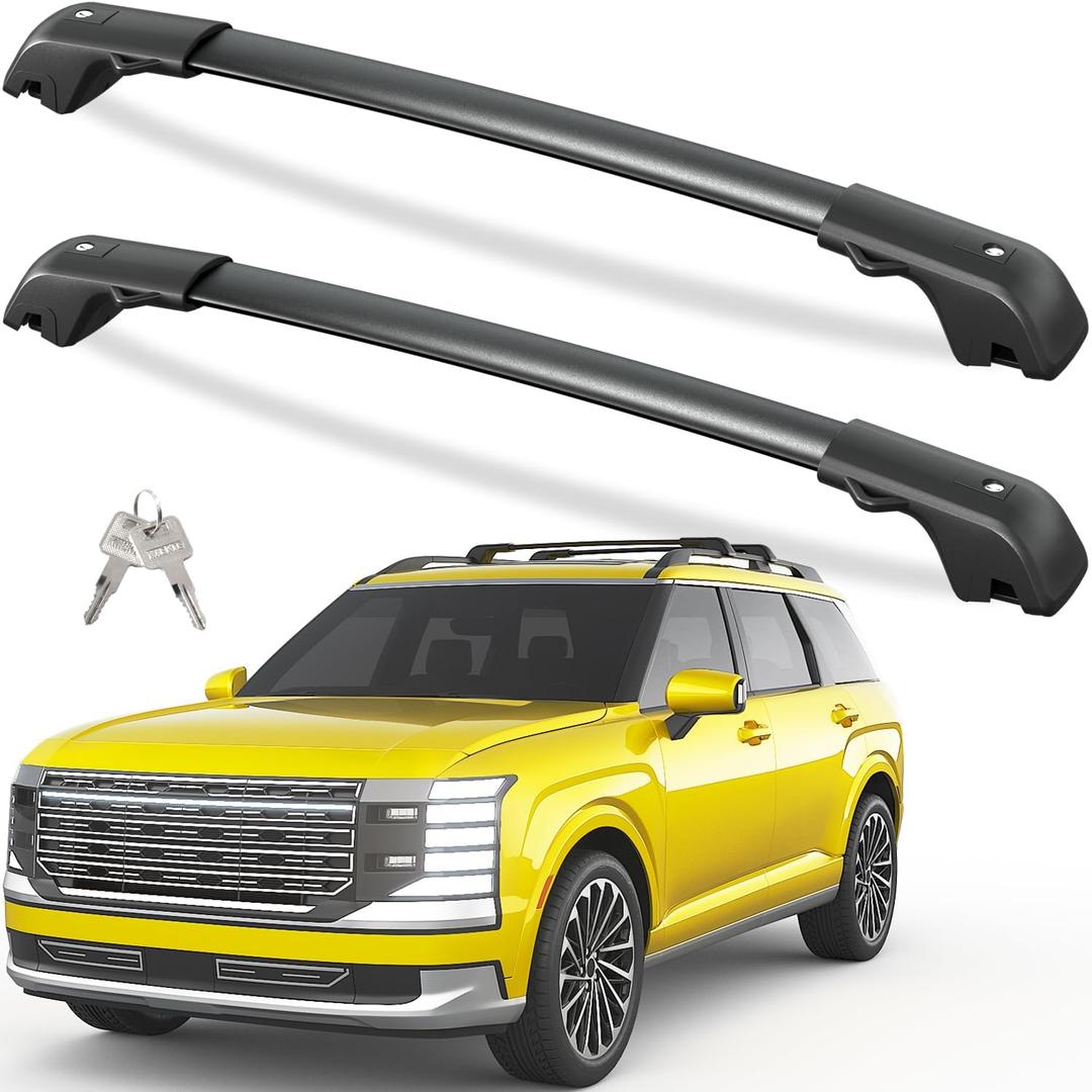 Tuyoung 300lbs Roof Rack Cross Bars Compatible with Hyundai Palisade 2026 with Raised Rails, Lockable Aluminum Roof Rails Crossbars Cargo Bars Canoe Rooftop Cargo Luggage