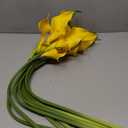 Yellow Calla Lily Artificial Flowers 29.5 Inch Long Stem for Tall Vase Durable Eva Material Fake Calla Lilies for Wedding Bouquet, Bridal Shower Decor, Home Centerpiece 9 Pcs Faux Arum Lilies