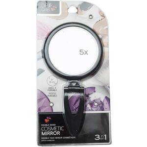 Jacent Dib & Dab 3-in-1, Double Sided 5X Magnification Face Mirror, 3 Inch Diameter - 2 Pack