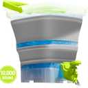 Gel Splatter Round Bucket, Portable Blaster Ammo Depot, Collapsible Blaster Accessories, 10,000+ Bonus, Large Capacity Container & Fast Loading Nozzle, Green