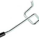 2 Inch 50-Pack,Sturdy and Durable L Shape Galvanized Metal suitbale for 1/4 and 1/8 Pegboard Hooks with Rubber Tipped,Pegboard Hooks for Garage,Office,Kitchen,Store(Silver)