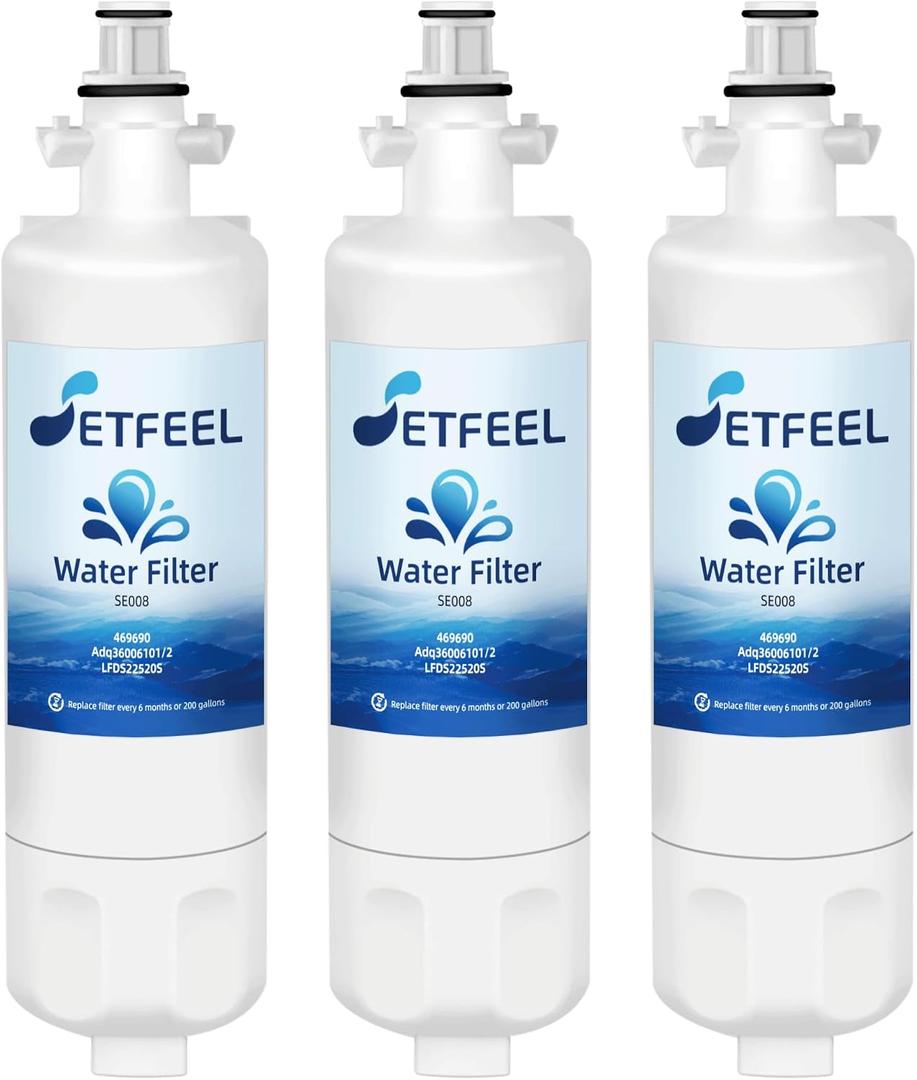 SETFEEL Adq360061 Water Filter Replacement for LG Refrigerator Lt700p Adq36006101 Lfds22520s,Fit Kenmore 9690 469690 Adq36006102 Lfxc24726s Lfxc29626s Rwf1200a Water Filter, 3-Pack