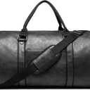 Men’s Duffle Bag, Large Capacity Overnight Sports Bag with Zipper Closure, Waterproof PU Leather Weekend Bag for Fitness, Travel & Daily Use