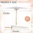 MOTOTO 16 Pieces 33 Inches White Paper Umbrellas Parasol Chinese Japanese Oiled Paper Umbrellas Decorative DIY Painting Parasol for Wedding Bridal Party Decor