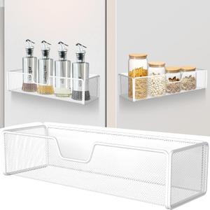 Magnetic Basket Organizer Holder for Fridge Magnetic Shelf Magnetic Storage Bin Box Containers for Refrigerator Whiteboard Classroom Magnetic Organizer (1 PCS)