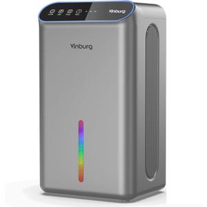 Dehumidifier for Basement (85 OZ, 800 sq ft) Quiet Dehumidifiers for Home, Auto Shut-Off, Sleep Mode, 3 Gear Timer(8H,16H,24H), Small Dehumidifier for Bedroom, Bathroom with Drain Hose