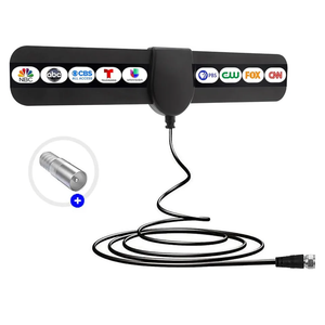 TV Antenna, 2025 New Digital Antenna for Smart TV, Support 360° Reception 4K 1080p All TV's for Local Channels, Smart Switch Amplifier Signal Booster 10.5ft Coax HDTV Cable, Portable Antenna Indoor