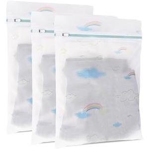 Durable Mesh Laundry Bag, Durable Laundry Bags with Premium Zipper (Clound)