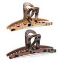 Mtandyx Hair Clips for Women 4.9 Inch Large Hair Claw Clips for Women, Claw Clip for Thick Hair, Fashion Cute Hair Clips, Her Gift-Hair Accessories, 2Pcs Leopard Print