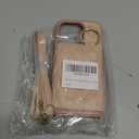 for iPhone 16 Pro Case with Card Holder and Strap for Women,Crossbody Lanyard, Make Up Mirror,Ring Stand,Snap Clasp,Cute Phone Wallet Cases 6.3 inch - Rose Gold