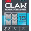 3M Claw 15 lb. Drywall Picture Hanger with Spot Markers, Heavyweight Hanging Solution for Room Decor and Office Decor, Including Mirrors or Large Art – 10 Pack