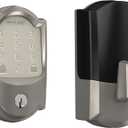 Schlage Encode Smart WiFi Deadbolt Lock for Front Door - Keyless Entry with App or Touchscreen - Works with Alexa, Hey Google, & Airbnb - Create Codes for Guests - Satin Nickel Silver