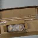 QDWIS Wood Curtain Rods for Windows 28 to 48 Inch, 1'' Adjustable Heavy Duty Curtain Rod，Vintage Imitation Wood Grain Decorative Drapery Rods with Pumpkin Finials for Bedroom Living Room