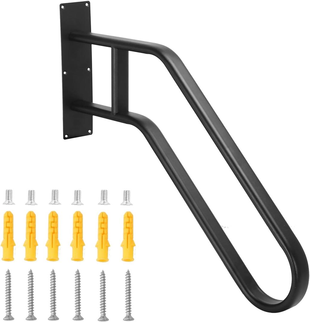 1pcs U-Shaped Wall Mount Handrail-Wall Mounted U Shaped Stair Hand Railing for Outdoor 1-3 Step,26.7''Length,19.68''Height