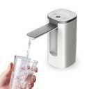 FEERNICH Water Dispenser for 5 Gallon Bottle， Universal Automatic Portable Water Bottle Pump Foldable Electric Drinking Water Pump 1200mAh USB Charging Suitable for Home Office Camp Travel （White）