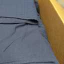 WDCOZY 100% Cotton King Size Quilt Set, Channel Pick Stitch, Navy Blue