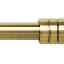 Warm Gold Double Rod Curtain Rods 72-144" (6-12ft), Decorative Double Drapery Rod with Cap Finials, 1 Inch Front and 5/8 Inch Back Heavy Duty Double Window Rods, Warm Gold Dual Curtain Rod