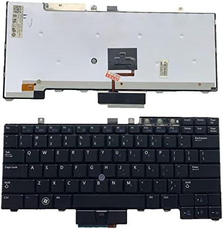 Siakoocty Laptop Replacement US Layout with Pointing with Backlight Keyboard for Dell Latutude E6400 E6410 E6500 E6510 E5410 E5510 E5400 E5500 Precision M2400 M4400 M4500