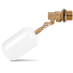 MUDUOBAN Float Valve,3/4 Inch Water Float Valve, Automatic Fill and Shut Off Float Ball Valve with Adjustable Arm for Pool,Pond, Water Trough, Automatic Water System,Fountain,(Small,White) Industrial & Scientific