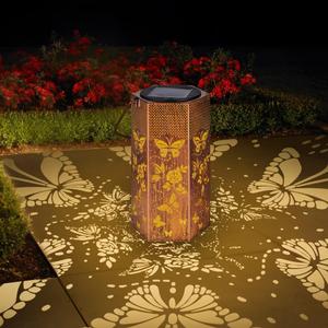 Mothers Day Gifts Butterfly Solar Lanterns Outdoor Waterproof - Birthday Gifts for Women, Mom, Butterflies Solar Lights Outdoor Hanging Garden Decor for Outside, Patio, Outdoor, Yard, Lawn, Balcony