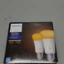 Philips Hue White Ambiance A19 2-Pack 60W Equivalent Dimmable LED Smart Bulbs (Hue Hub Required, Works with Alexa, Apple Homekit & more), Old Version, 2 Bulbs (453092)