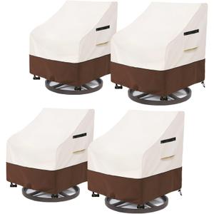 Patio Chair Covers Waterproof Patio Furniture Covers,33W x 37D x 38.5H Inches Outdoor Swivel Chair Cover 4 Pack -Beige
