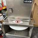 VEVOR Electric Pizza Dough Press Machine, 6 Inch Pizza Pastry Press Plate, Stainless Steel Bread Presser, Commercial Forming Machine with Adjustable Thickness and 100 Sheets of Parchment Paper
