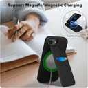 2 x Case for iPhone 16E Wallet Case with MagSafe, Kickstand, 3 Credit Card Holder [RFID Blocking], Magnetic Back Flip Case Heavy Duty Protective Cover for iPhone 16E 6.1"-Black