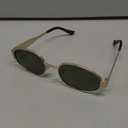livho 2025 Trendy Oval Sunglasses - Stylish Polarized Shades for Everyday - Retro Metal Frames, Gold/ Green