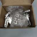 BADALU 175 Degree Kitchen Cabinet Hinges (1 Pair, 2 PCS) Concealed Hydraulic Adjustable Mounting, Soft Closing Nickel-Plated Steel Buffer Dampers for Frameless Cabinet Doors(Detachable Full Overlay)